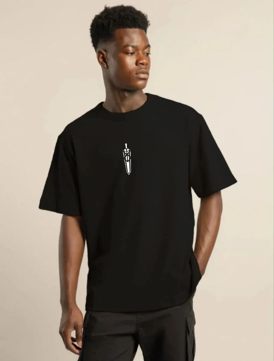 Erkek Baskılı T-Shirt Kısa Kol Bisiklet Yaka Regular Fit Rahat Kalıp Günlük Tişört - Siyah