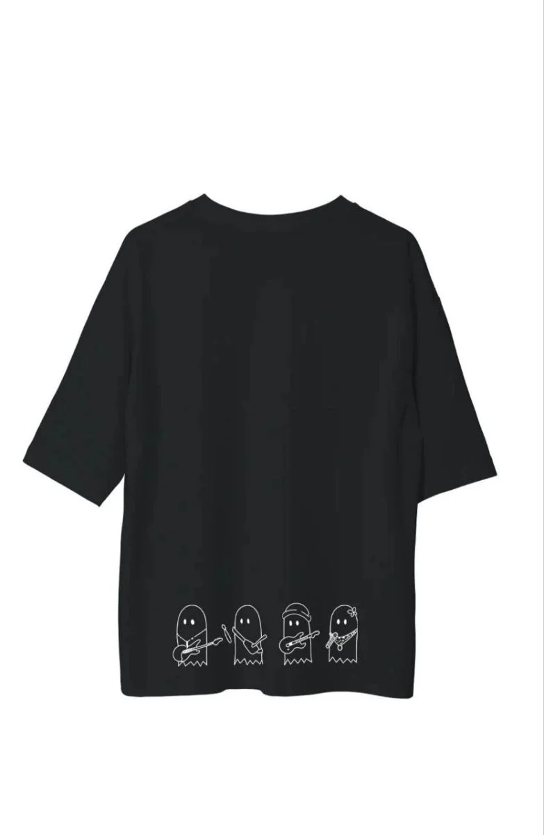 Erkek Baskılı T-Shirt Kısa Kol Bisiklet Yaka Regular Fit Rahat Kalıp Günlük Tişört - Siyah