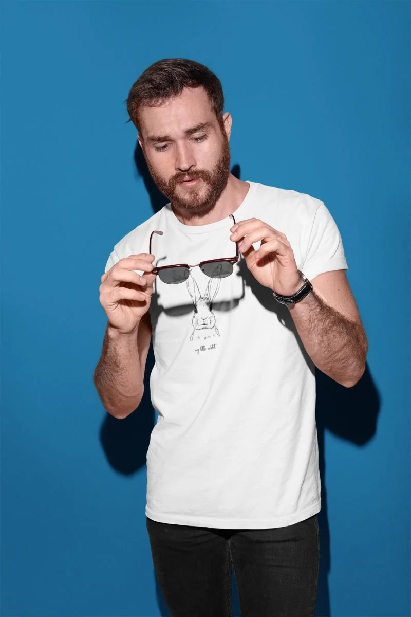 Erkek Özel Baskılı Modern Fit %100 Pamuk Bisiklet Yaka T-Shirt