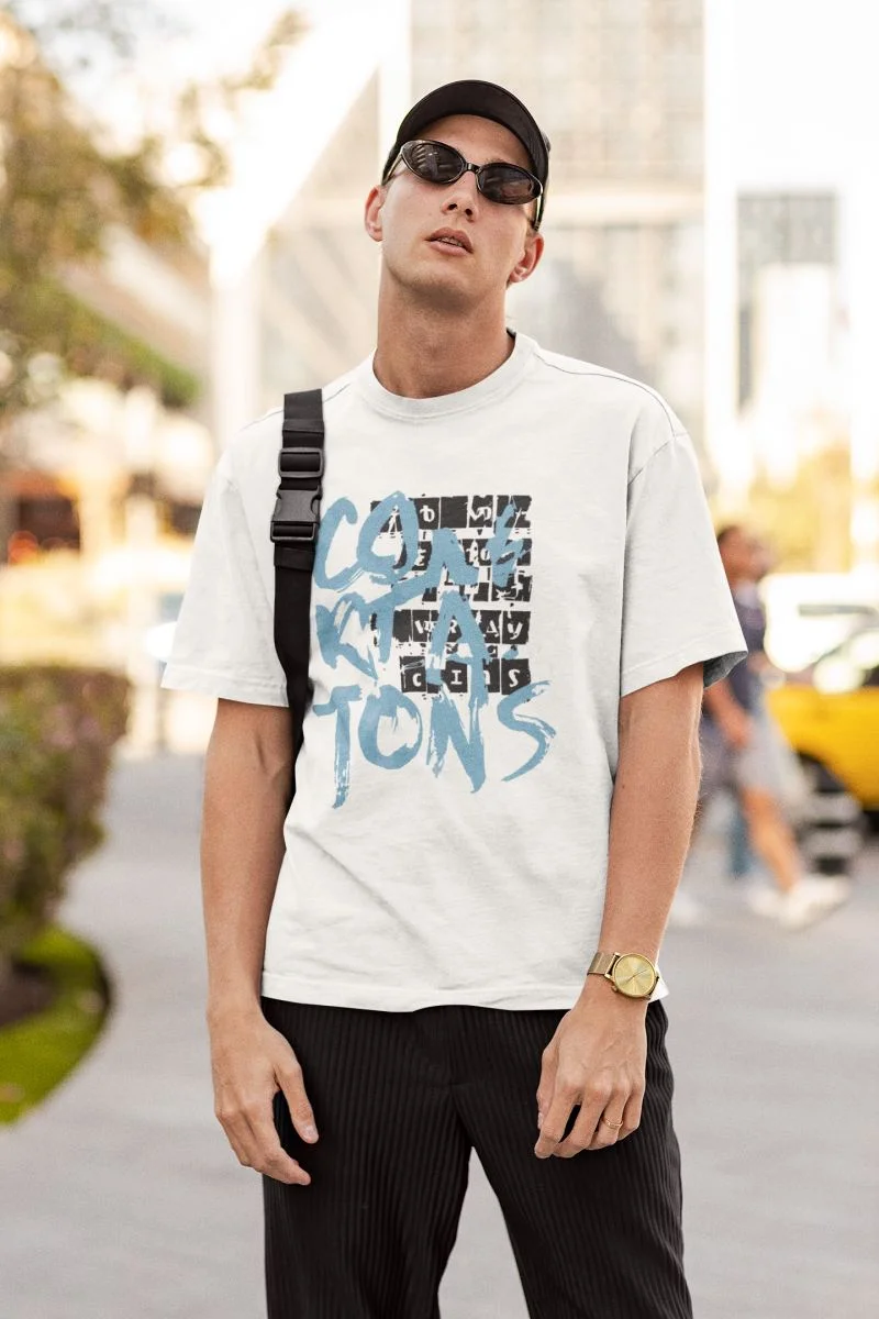 ERKEK Özel Baskılı Modern Fit %100 Pamuk Bisiklet Yaka T-Shirt