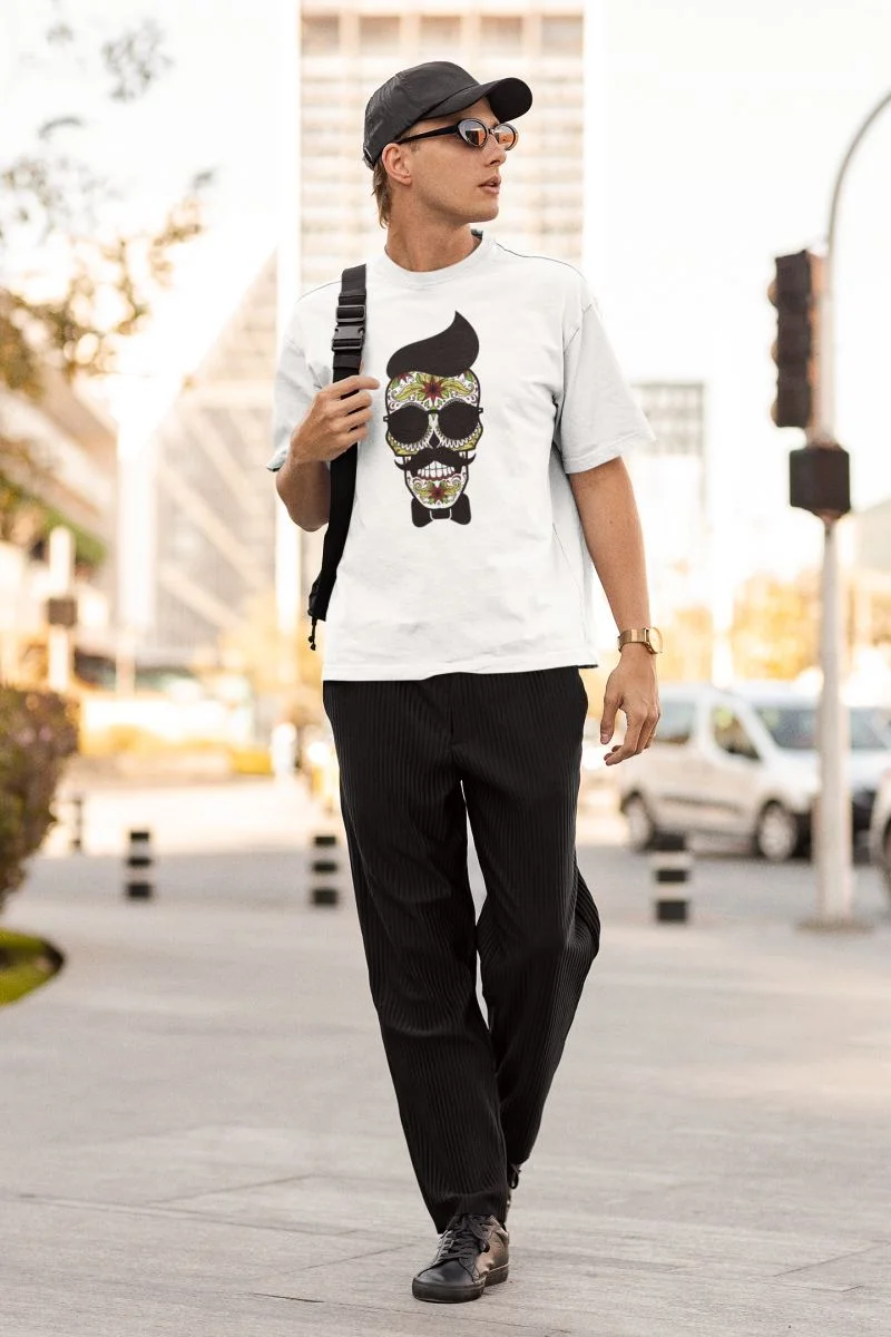 ERKEK Özel Baskılı Modern Fit %100 Pamuk Bisiklet Yaka T-Shirt