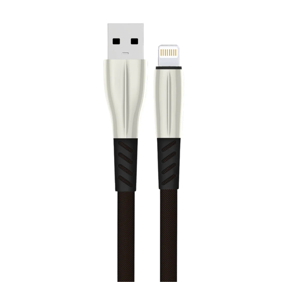 S89 Metal Uçlu Lightning Kablo iphone Uyumlu 1M 2.4A - Siyah