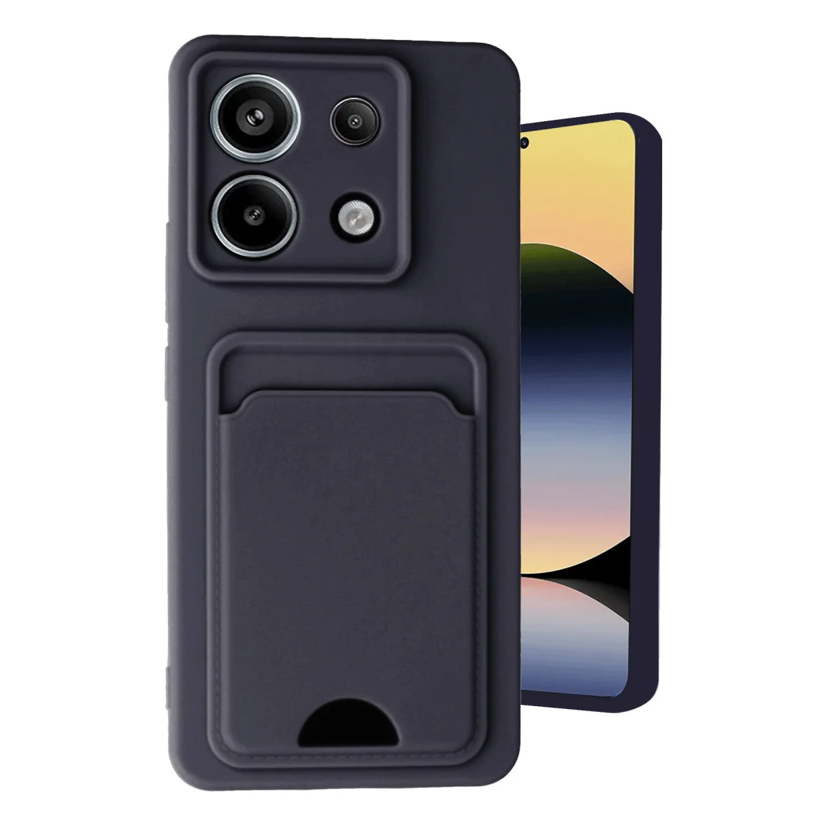 Redmi Note 13 Pro 5G Kılıf Kelvin Kartvizitli Silikon - Siyah