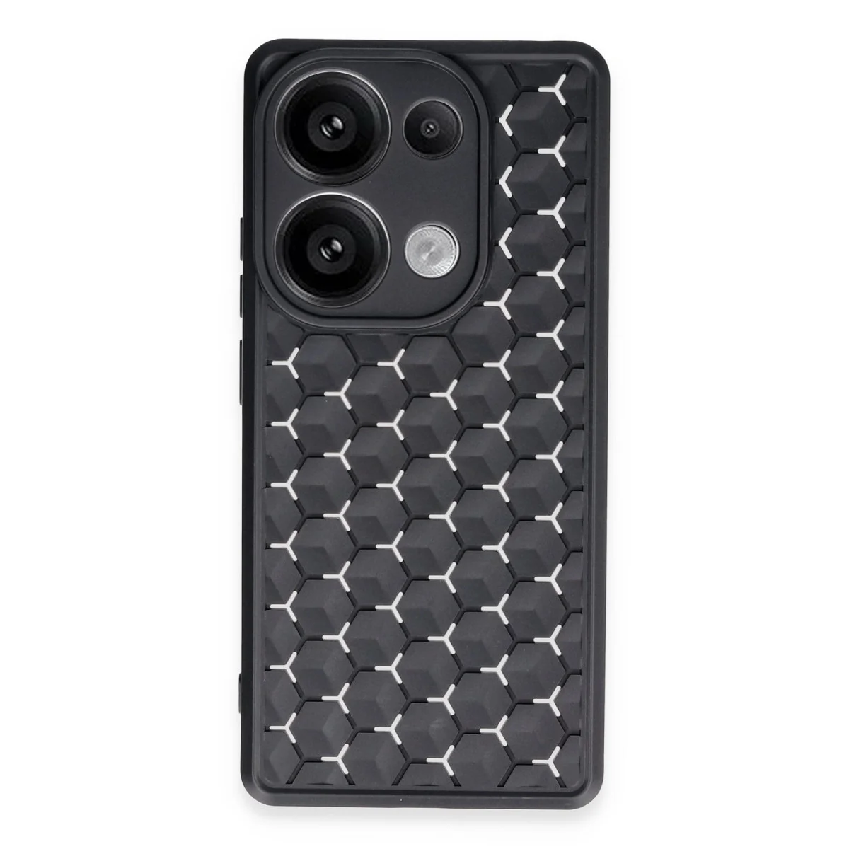 Redmi Note 13 Pro 5G Kılıf Petek Silikon Kapak - Siyah