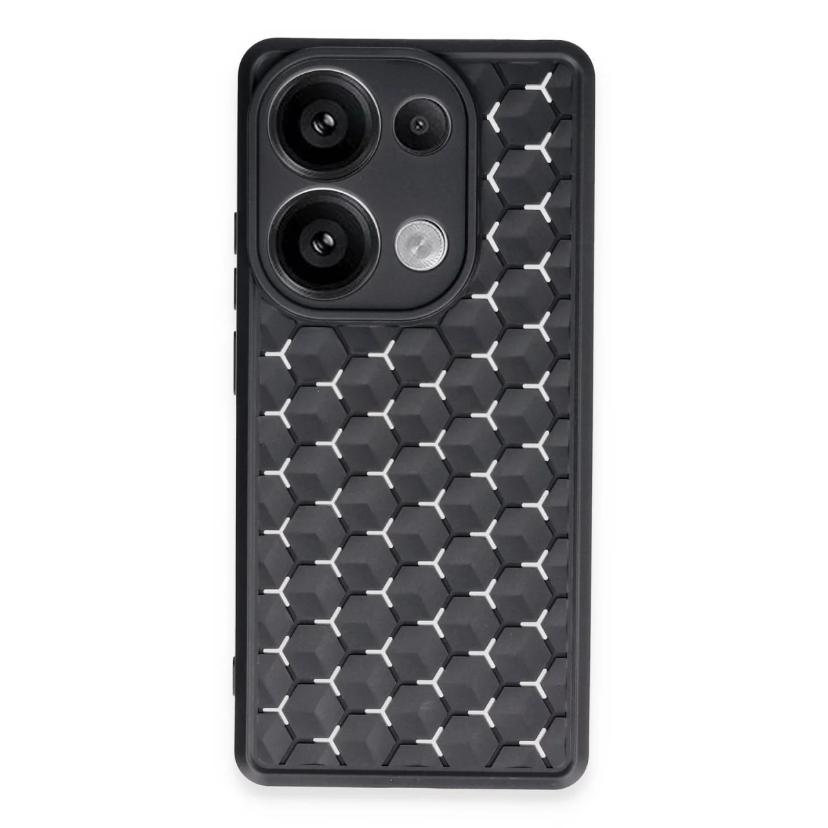 Redmi Note 13 Pro 4G Kılıf Petek Silikon Kapak - Siyah