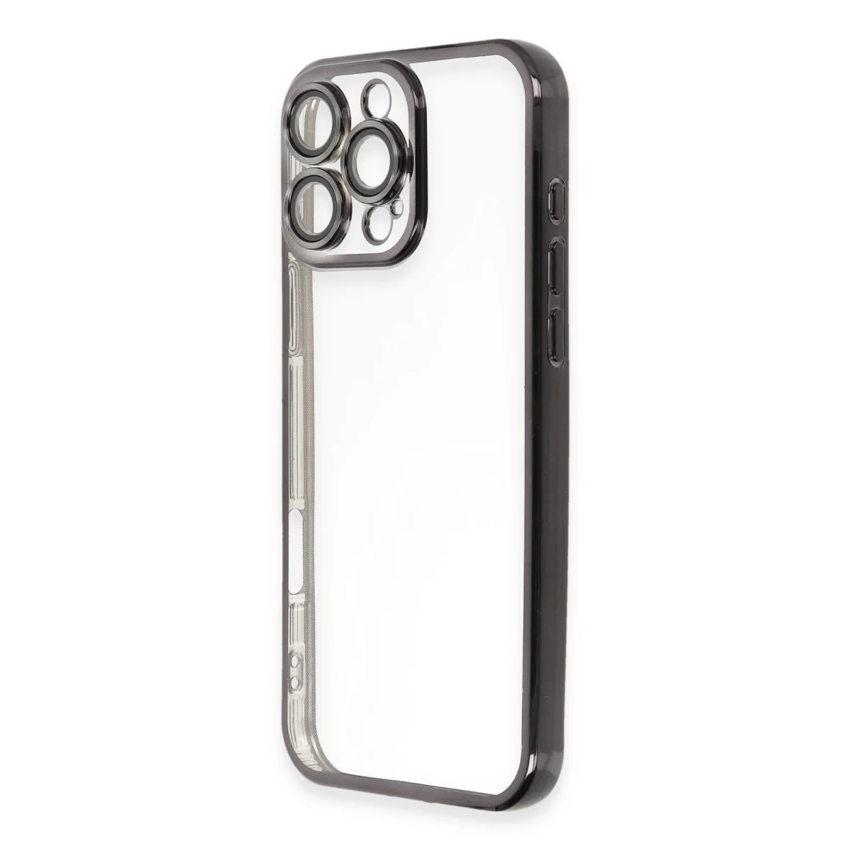 iPhone 16 Pro Max Kılıf Razer Lensli Silikon - Siyah