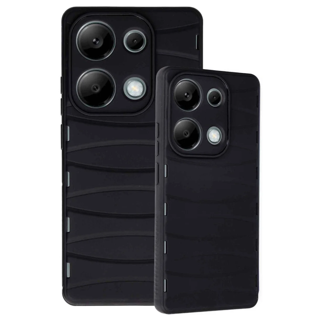 Redmi Note 13 Pro 4G Kılıf Bibercas Silikon Kapak - Siyah