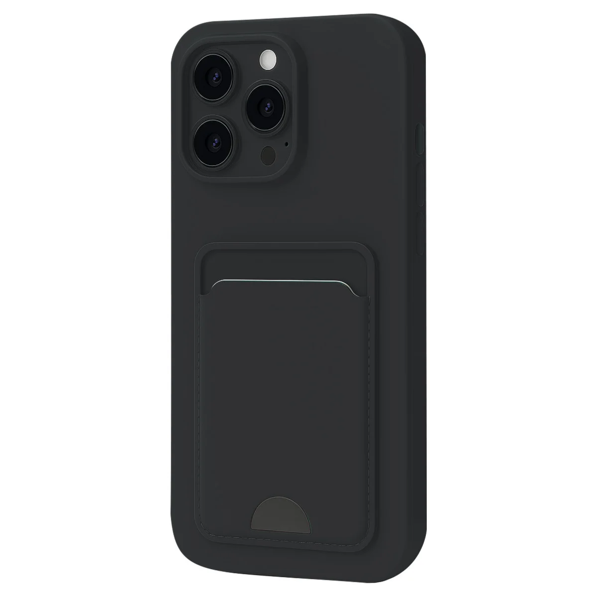 iPhone 16 Pro Kılıf Kelvin Kartvizitli Silikon - Siyah
