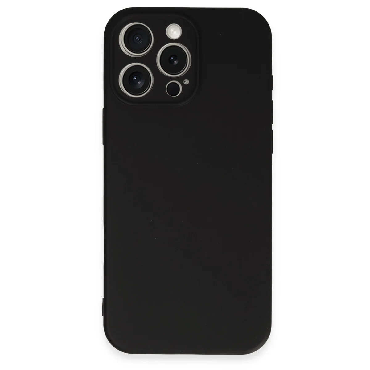 iPhone 16 Pro Kılıf Nano içi Kadife Silikon - Siyah