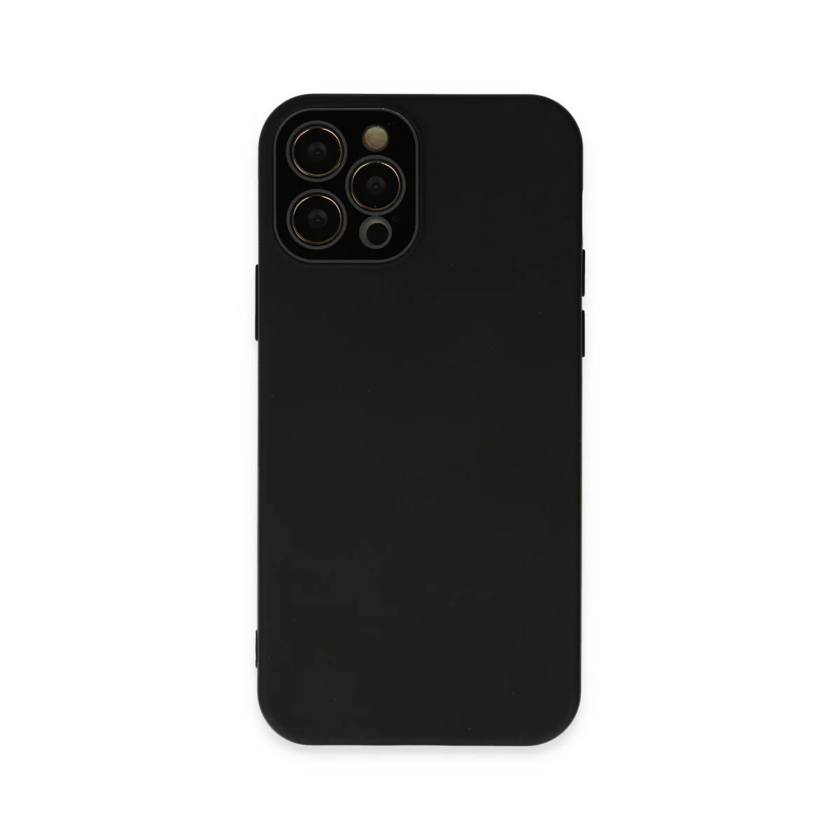iPhone 12 Pro Max Kılıf Lansman Glass Kapak - Siyah