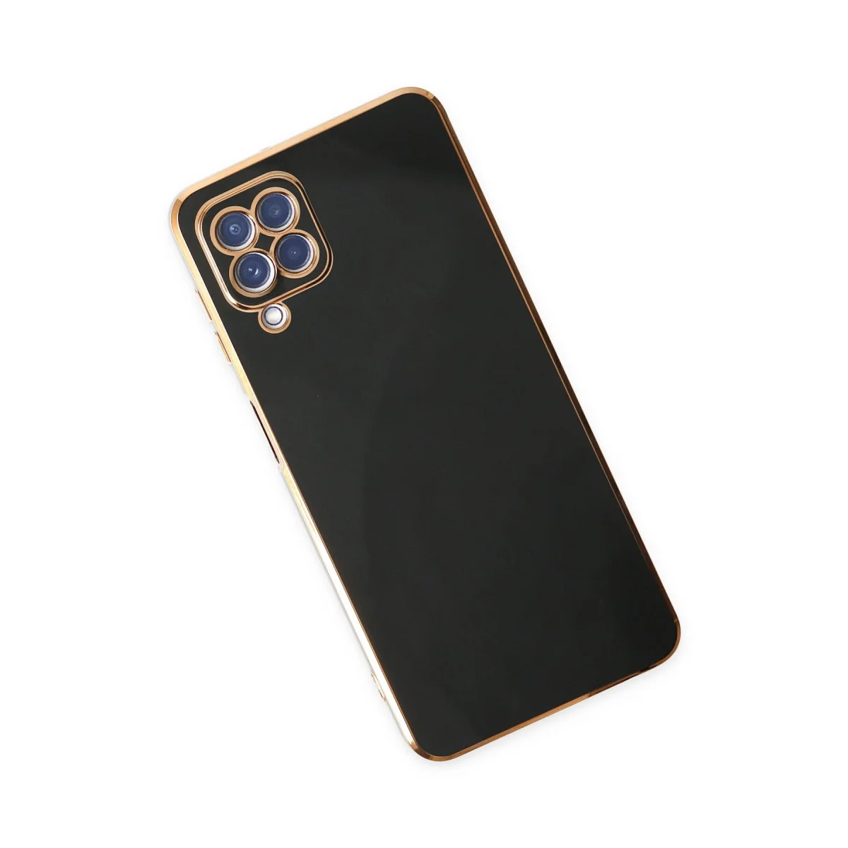 Galaxy A12 Kılıf Volet Silikon - Siyah
