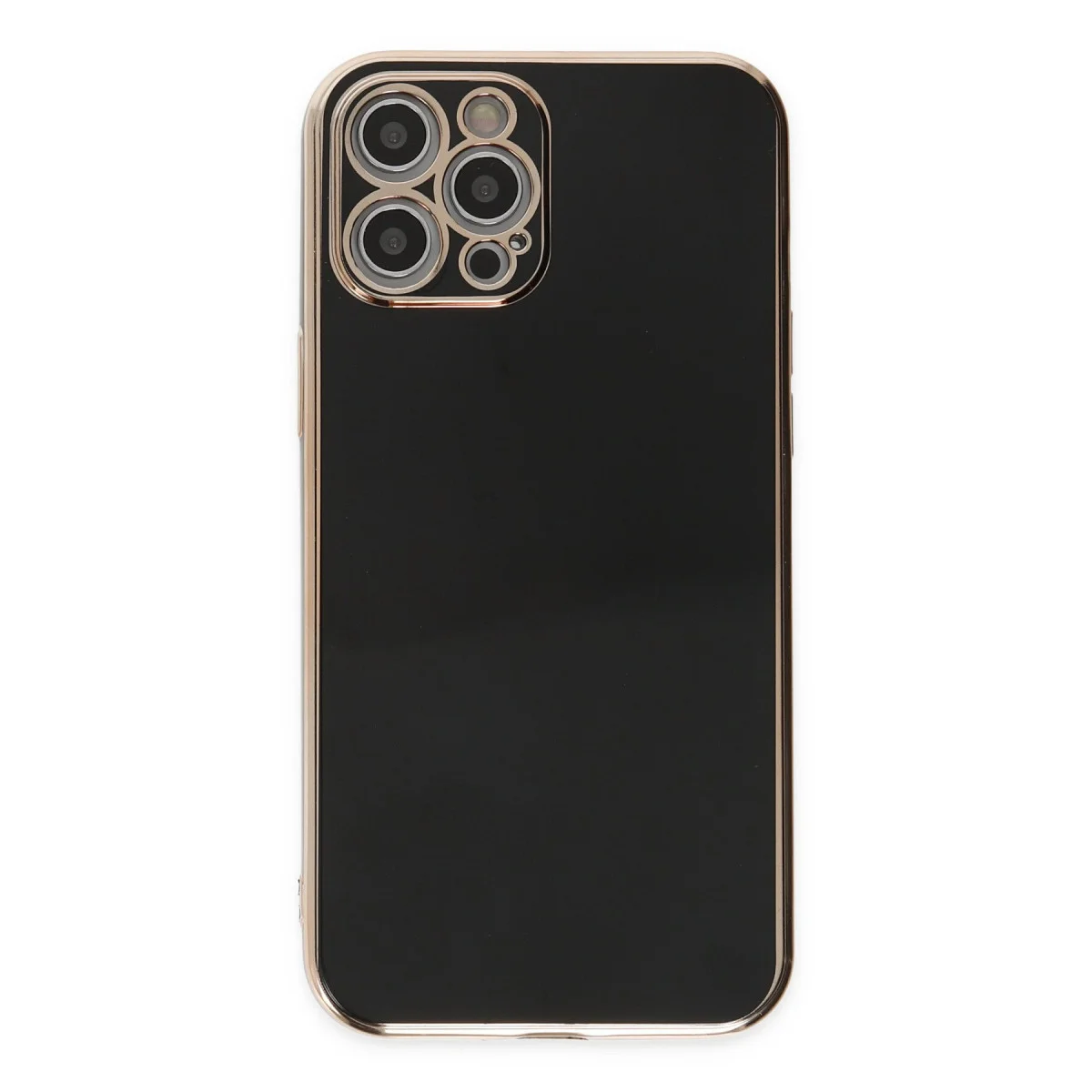 iPhone 12 Pro Max Kılıf Volet Silikon - Siyah