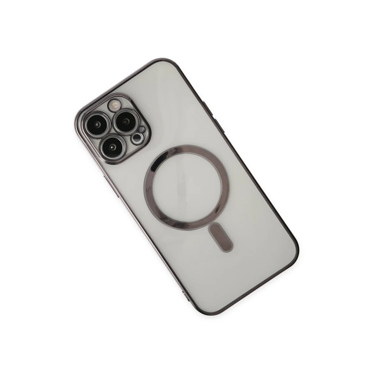 iPhone 14 Pro Kılıf Magneticsafe Lazer Silikon - Siyah