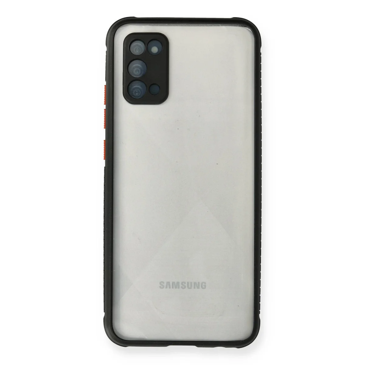 Galaxy A02S Kılıf Miami Şeffaf Silikon - Siyah