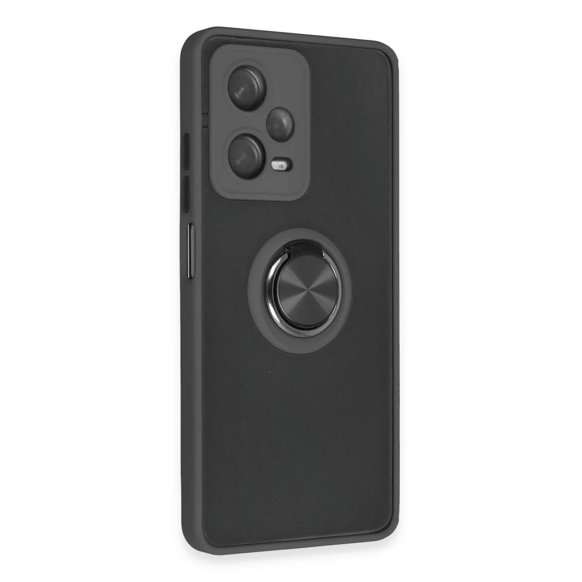 Redmi Note 12 Pro 5G Kılıf Montreal Yüzüklü Silikon Kapak - Siyah