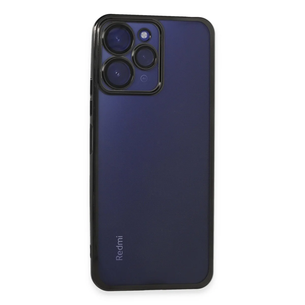 Redmi 12 Kılıf Razer Lensli Silikon - Siyah