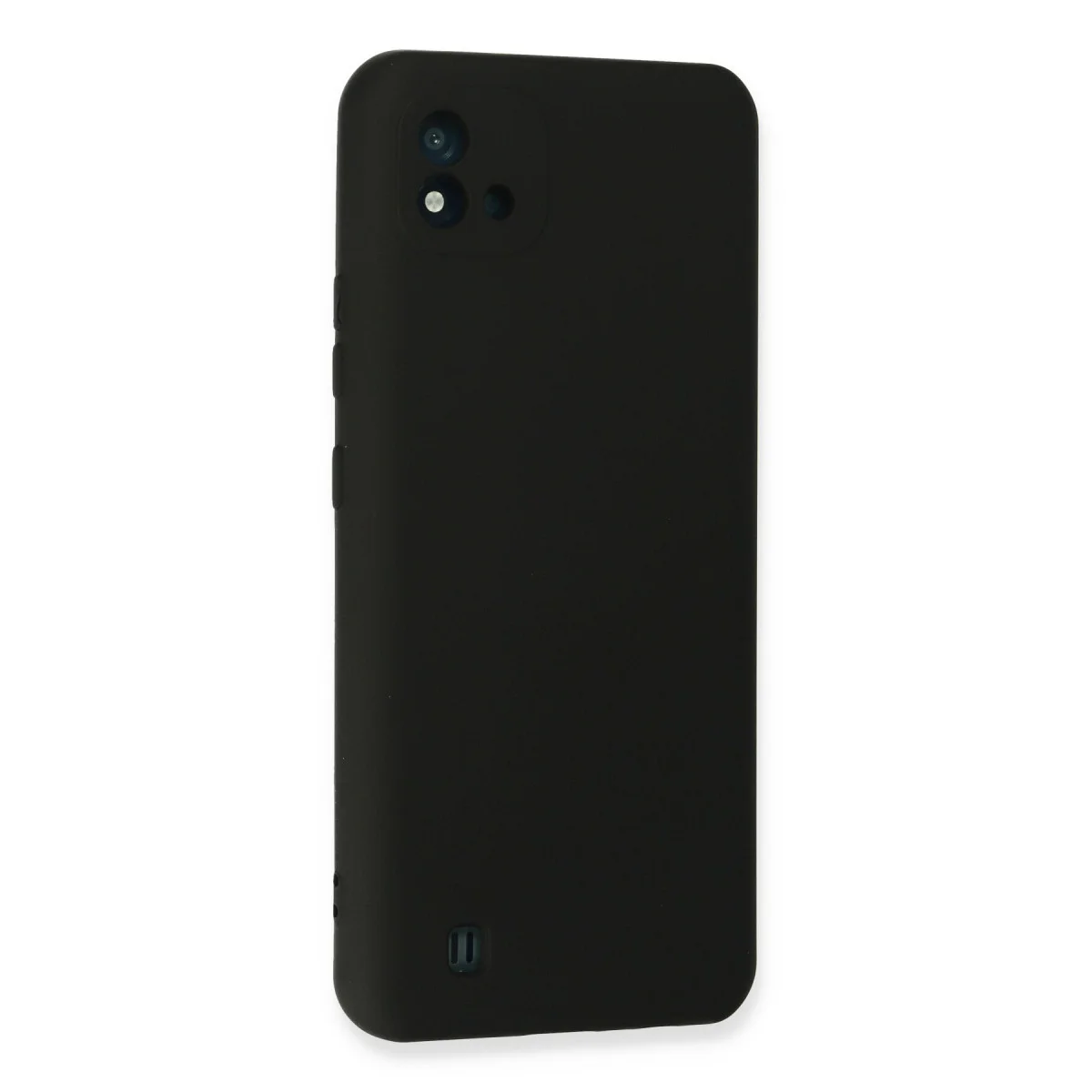 Realme C11 2021 Kılıf Nano içi Kadife Silikon - Siyah