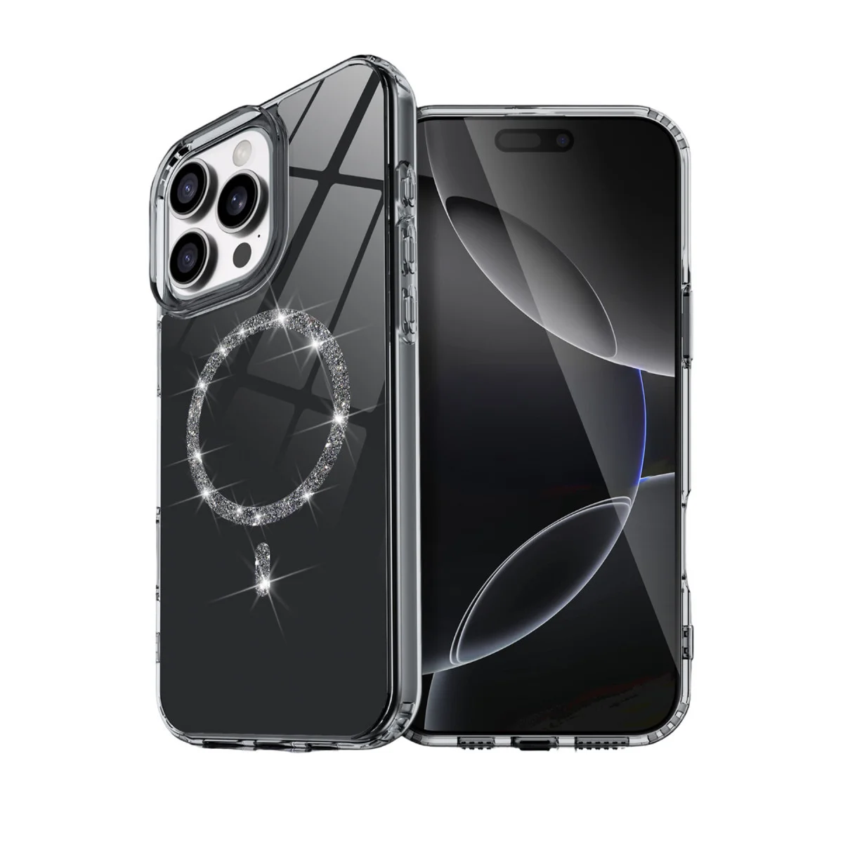 iPhone 14 Pro Max Live Diamond Magsafe Kapak - Siyah