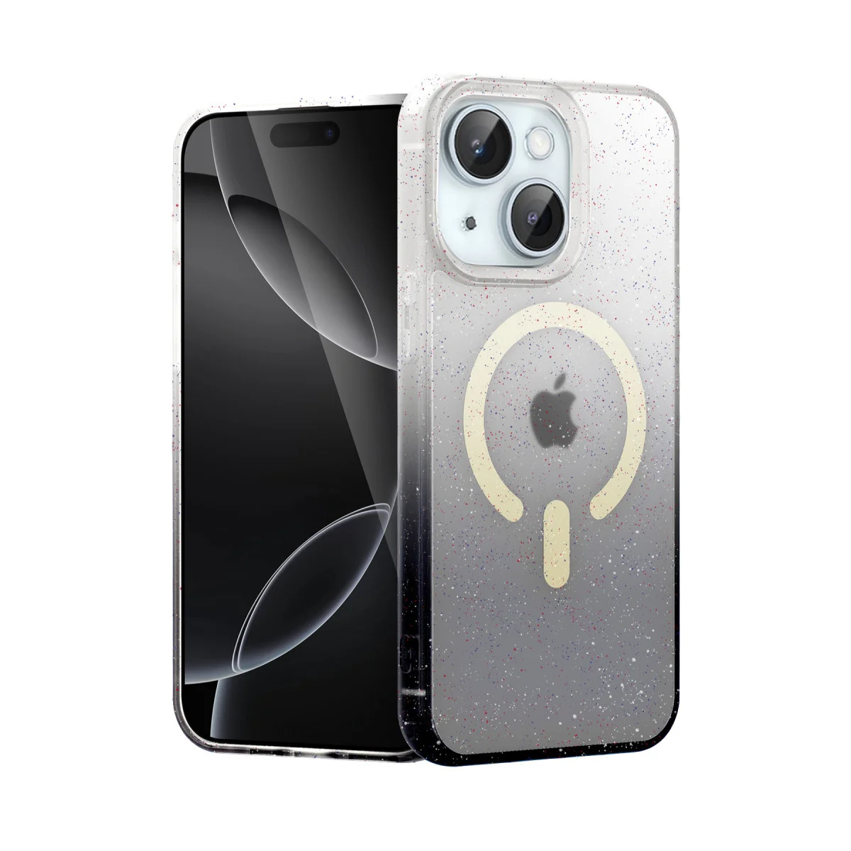 iPhone 15 Plus Pummel Shiny Magsafe Kapak - Siyah