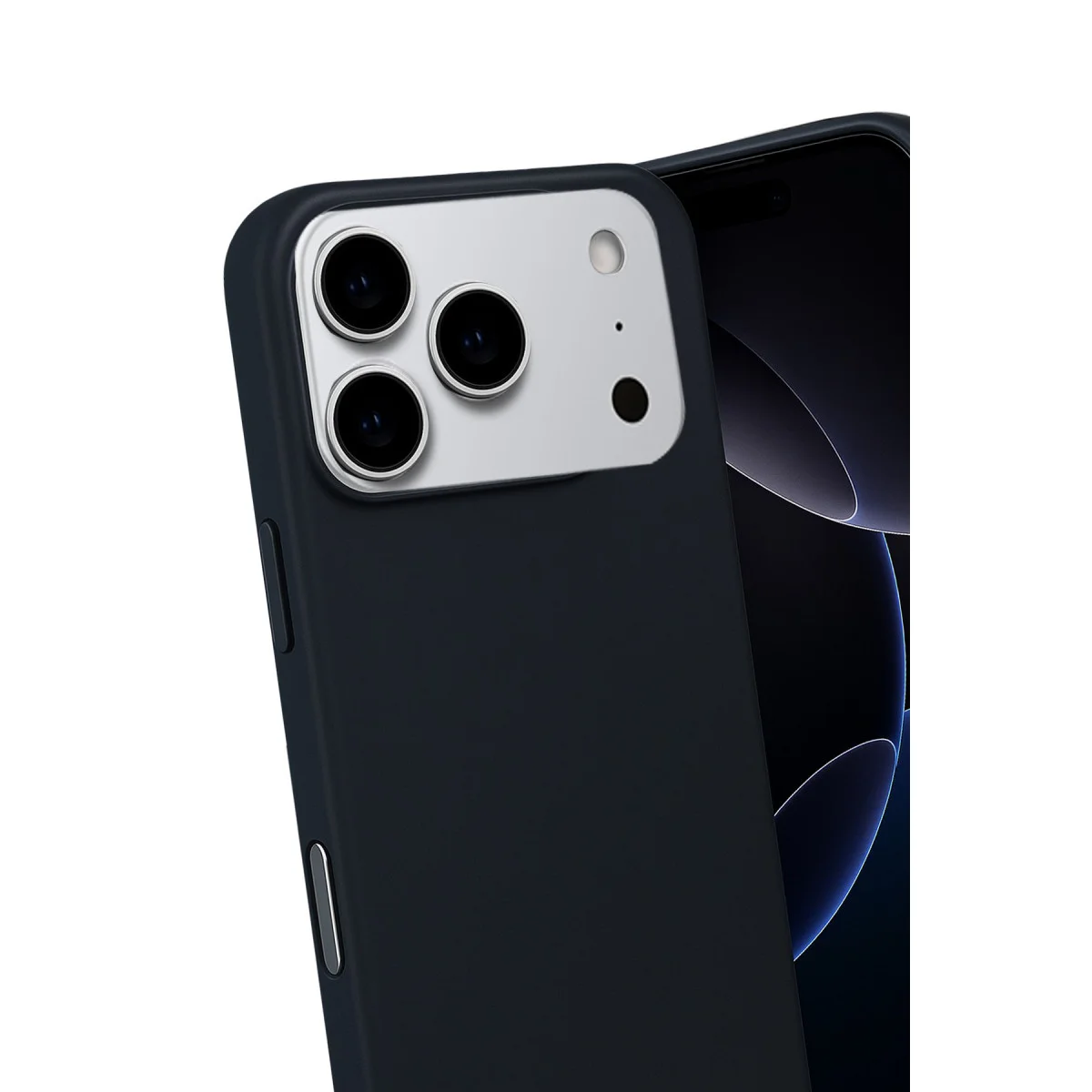 iPhone 17 Pro Nano içi Kadife Silikon - Siyah
