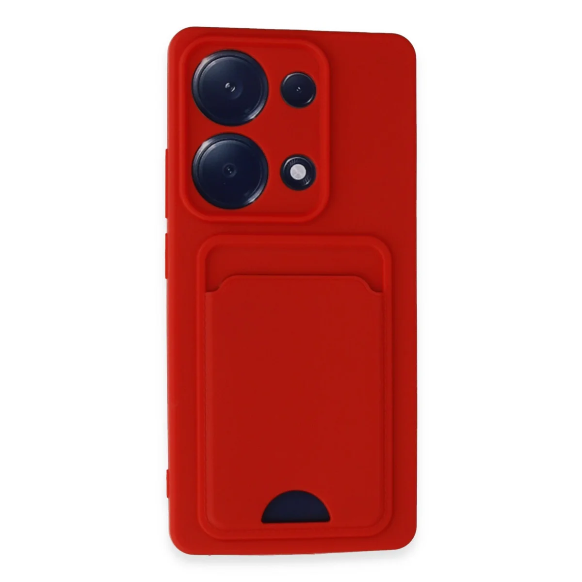 Redmi Note 13 Pro 4G Kılıf Kelvin Kartvizitli Silikon - Kırmızı
