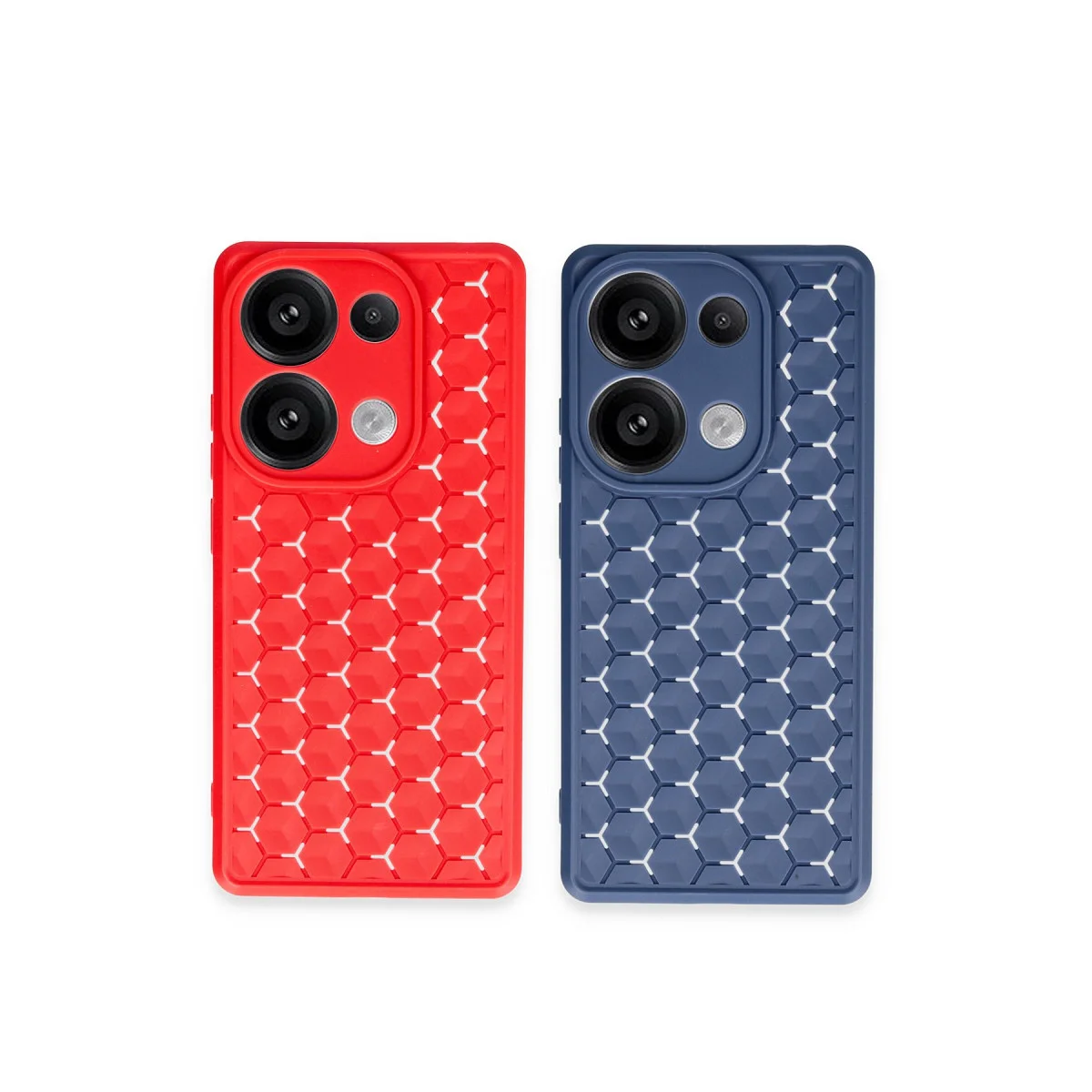 Redmi Note 13 Pro 4G Kılıf Petek Silikon Kapak - Kırmızı