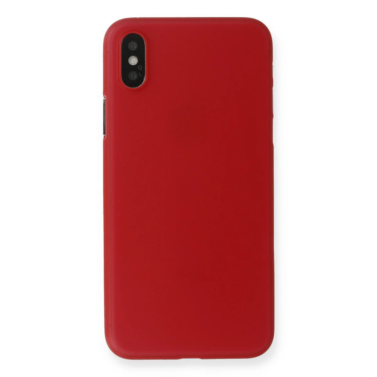 iPhone XS Max Kılıf PP Ultra İnce Kapak - Kırmızı