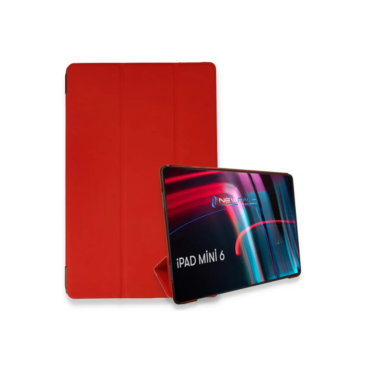iPad Mini 6 Kılıf Tablet Smart Kılıf - Kırmızı