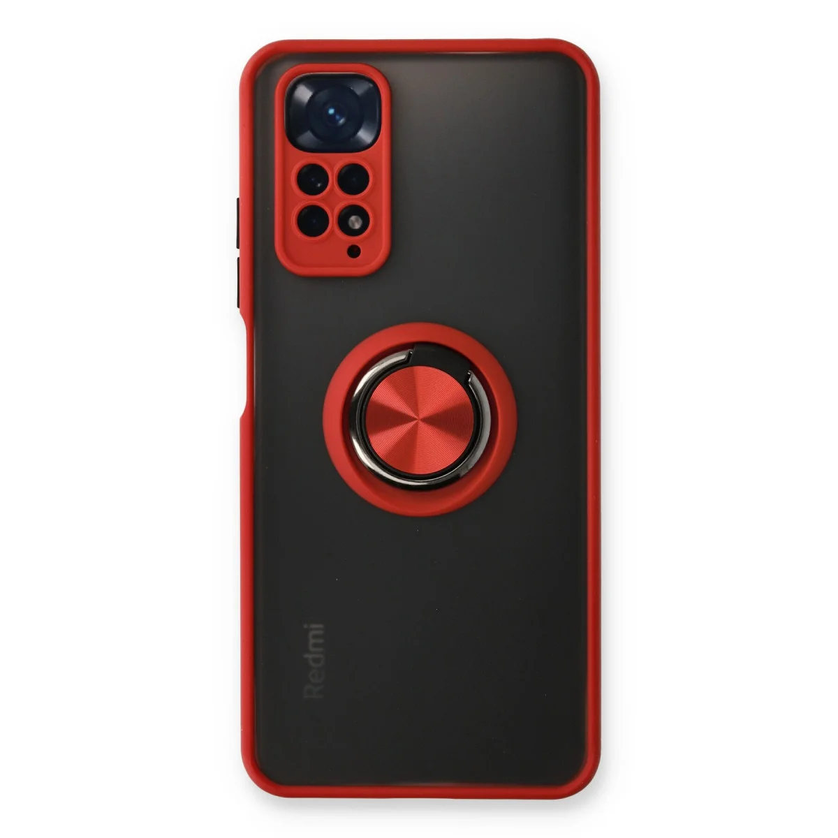 Redmi Note 11 Kılıf Montreal Yüzüklü Silikon Kapak - Kırmızı