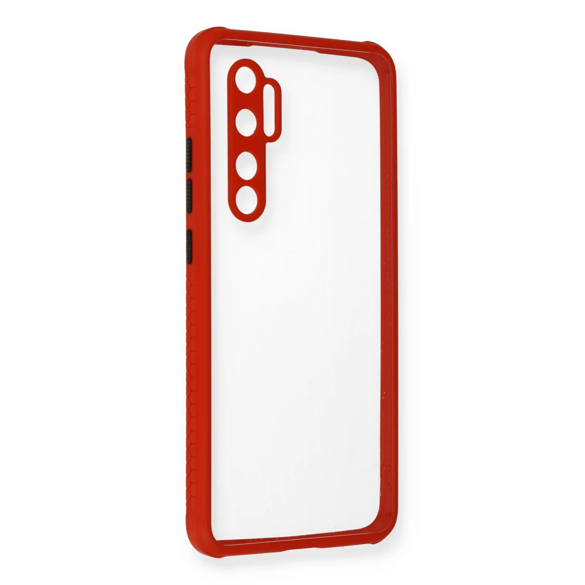 Mi Note 10 Lite Kılıf Miami Şeffaf Silikon - Kırmızı