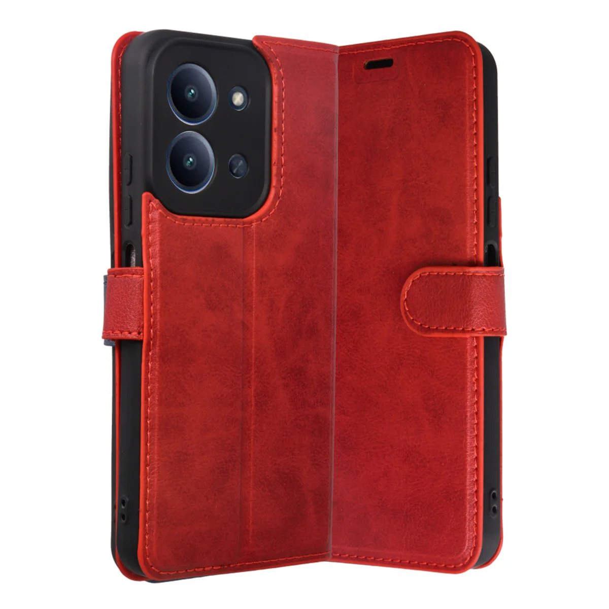 Redmi 15C 4G Trend S Plus Kapaklı Kılıf - Kırmızı