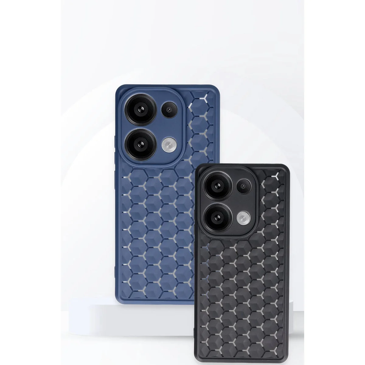 Redmi Note 13 Pro 5G Kılıf Petek Silikon Kapak - Lacivert