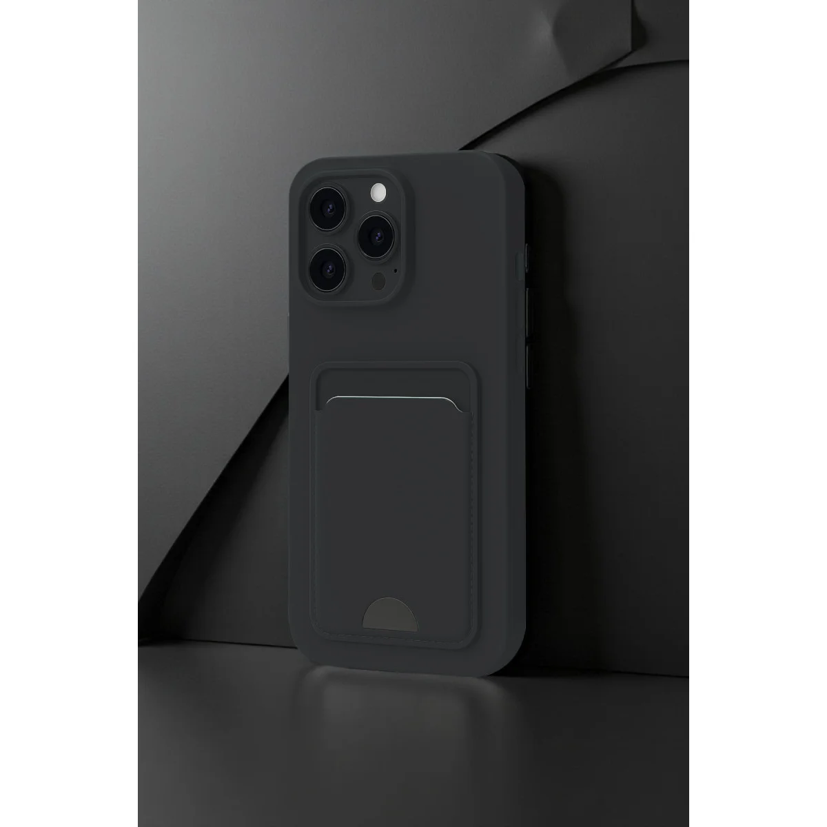 iPhone 16 Pro Max Kılıf Kelvin Kartvizitli Silikon - Lacivert