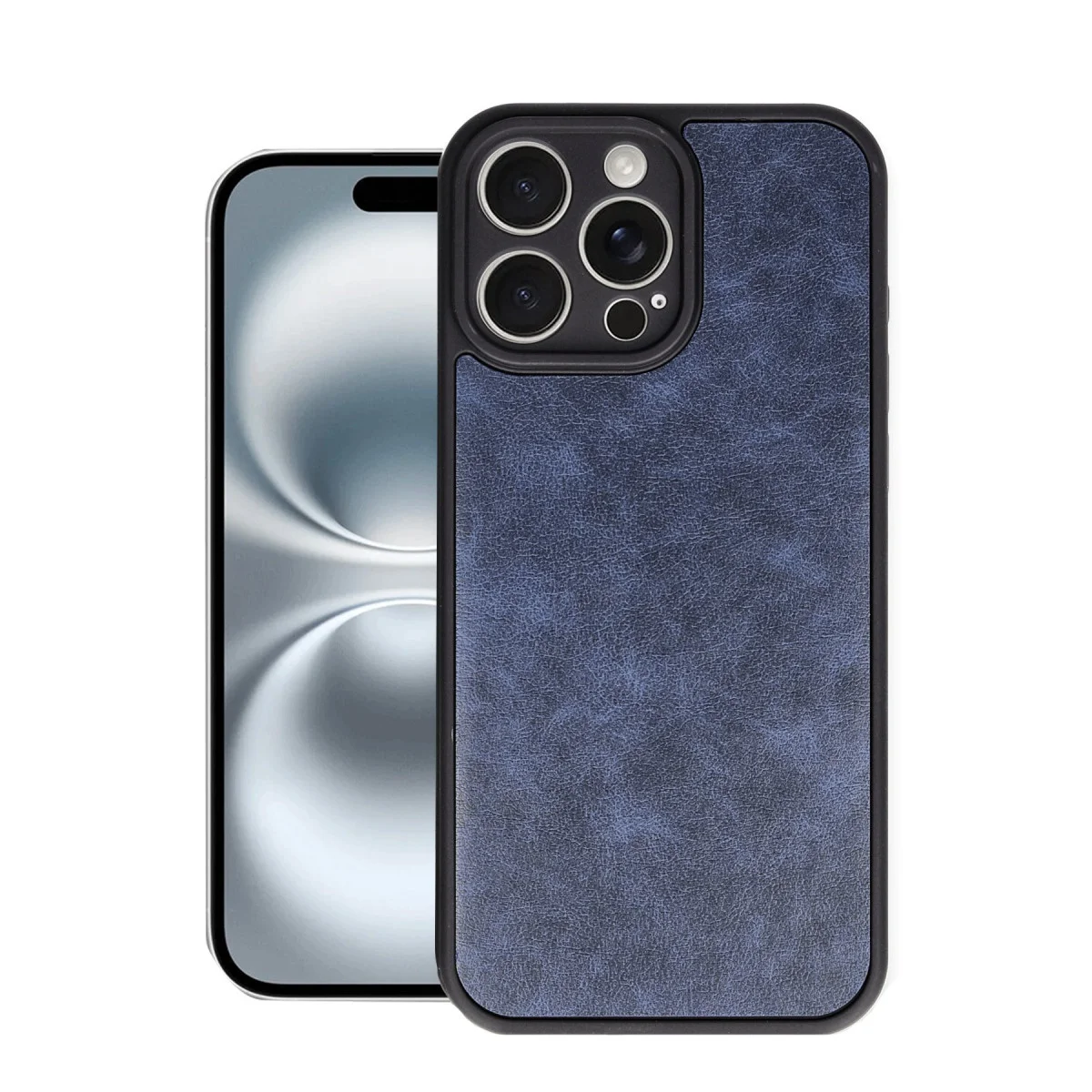 iPhone 16 Pro Max Kılıf Aras Deri Kapak - Lacivert