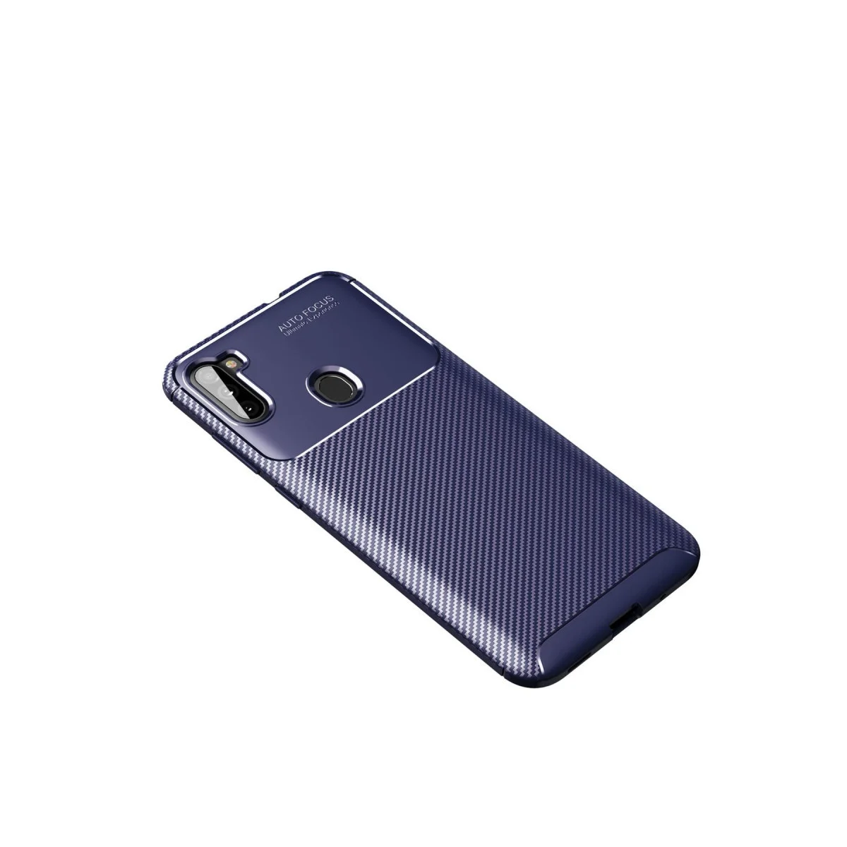 Galaxy A11 Kılıf Auto Focus Karbon Kapak - Lacivert
