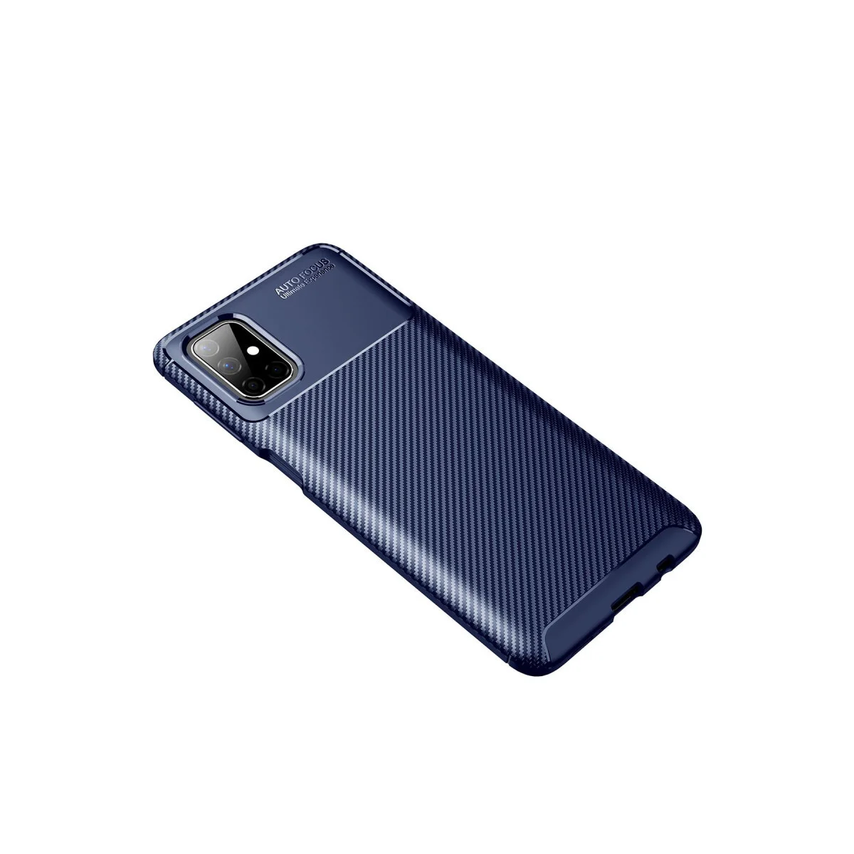 Galaxy M51 Kılıf Auto Focus Karbon Kapak - Lacivert