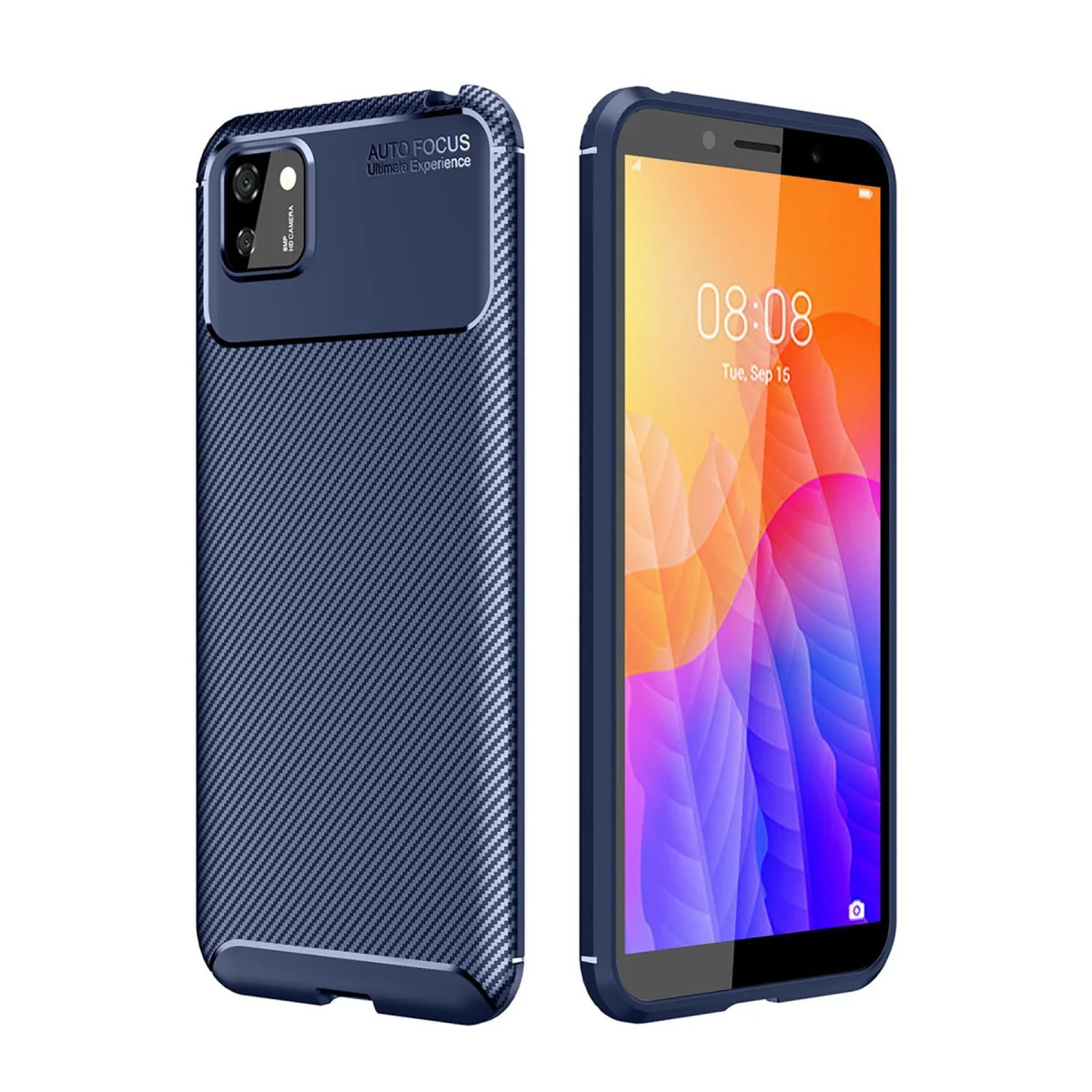 Y5P Kılıf Auto Focus Karbon Kapak - Lacivert