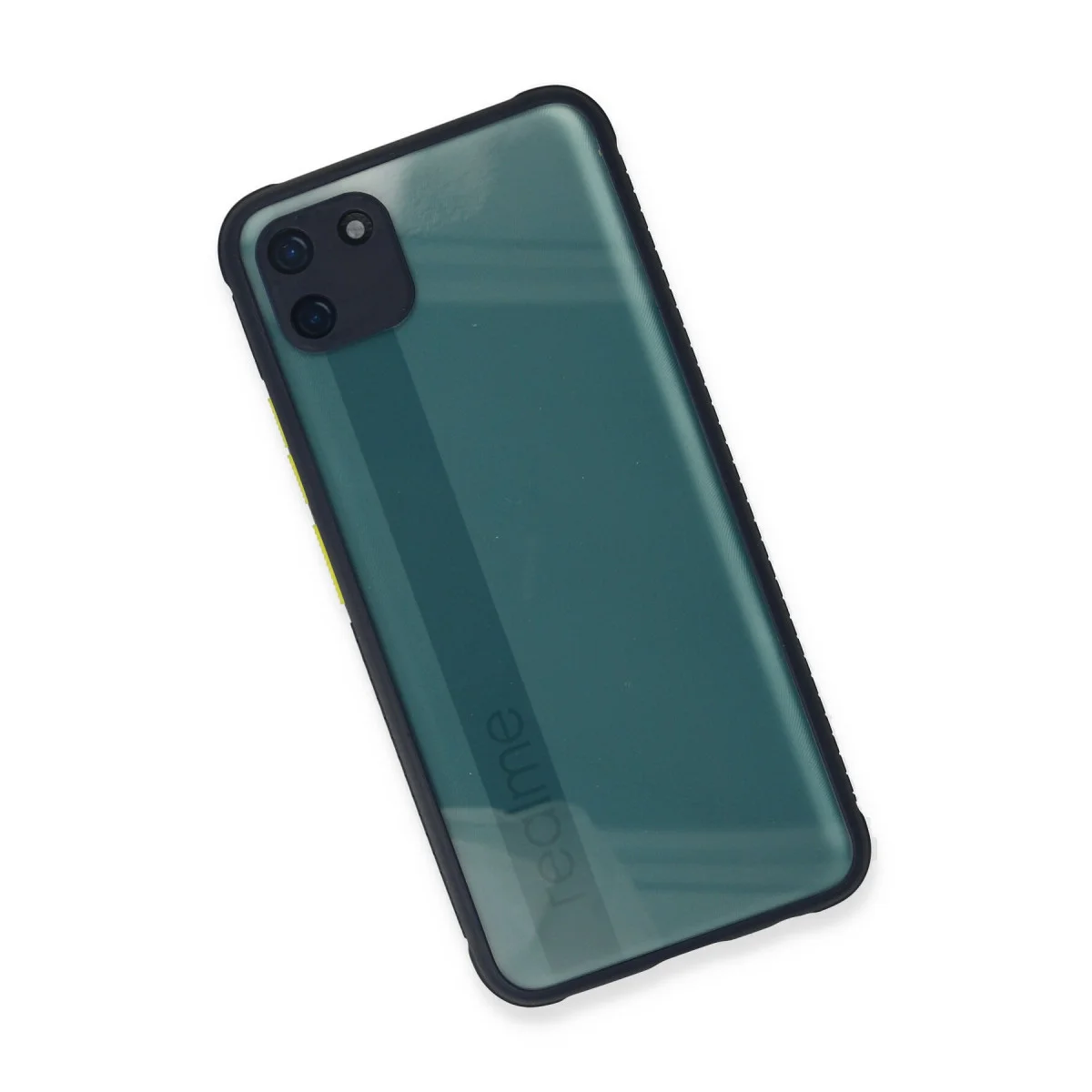 Realme C11 Kılıf Miami Şeffaf Silikon - Lacivert