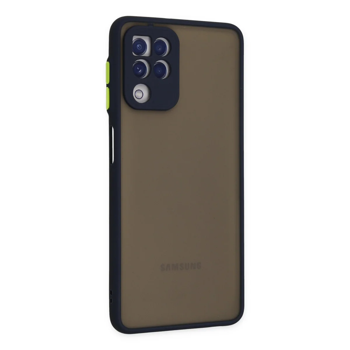 Galaxy A22 Kılıf Montreal Silikon Kapak - Lacivert