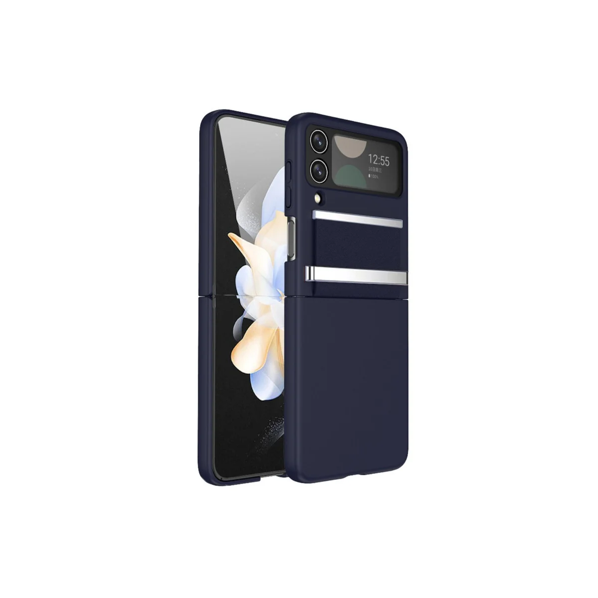 Galaxy Z Flip 4 Kılıf Belt Flip Kapak - Lacivert