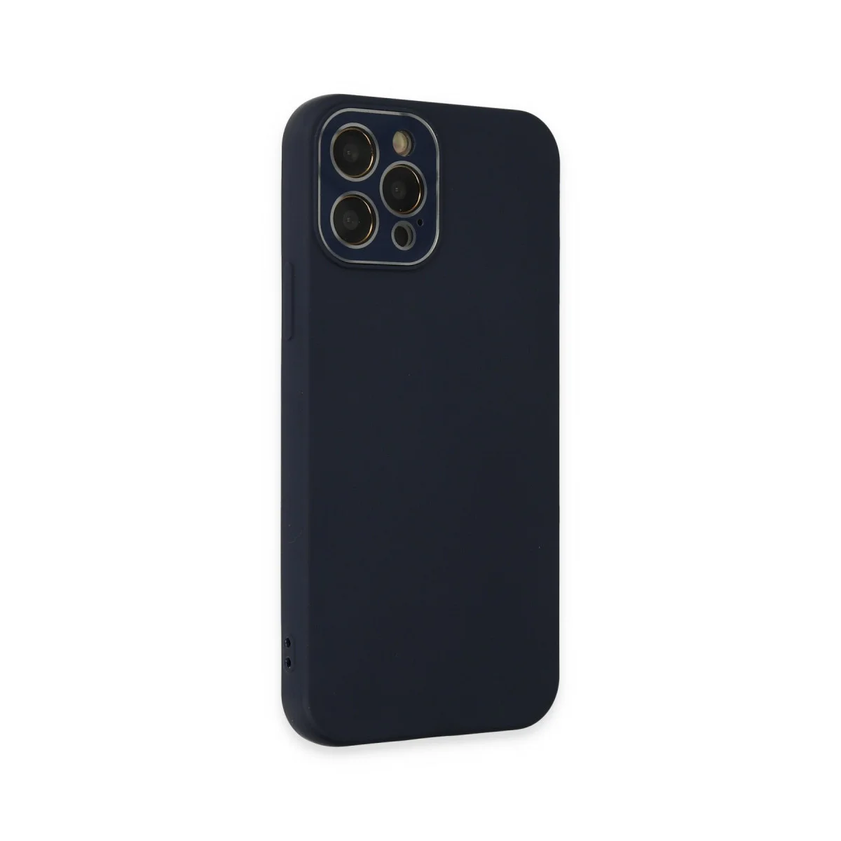 iPhone 12 Pro Kılıf Lansman Glass Kapak - Lacivert