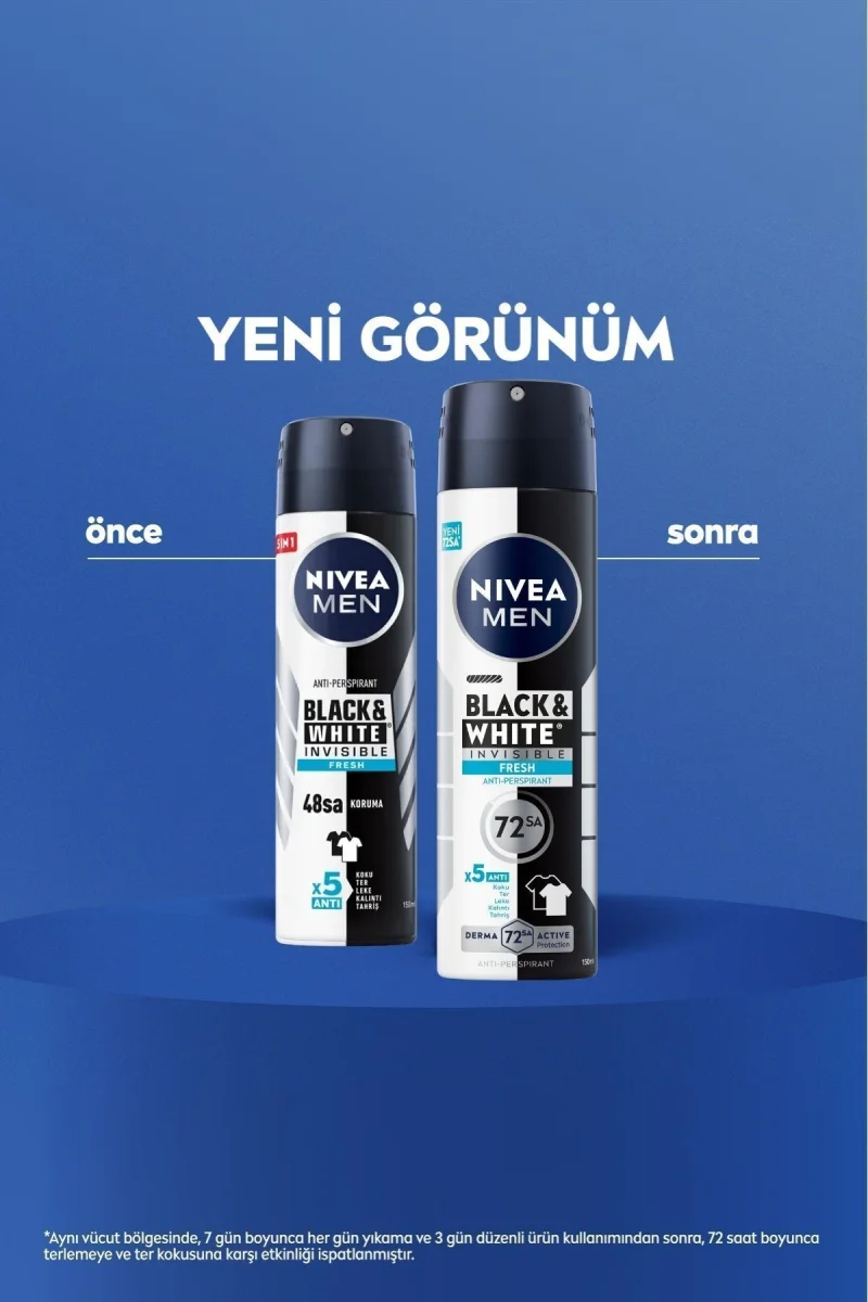 Deodorant Sprey & Invisible Black White Fresh Erkek 150 Ml