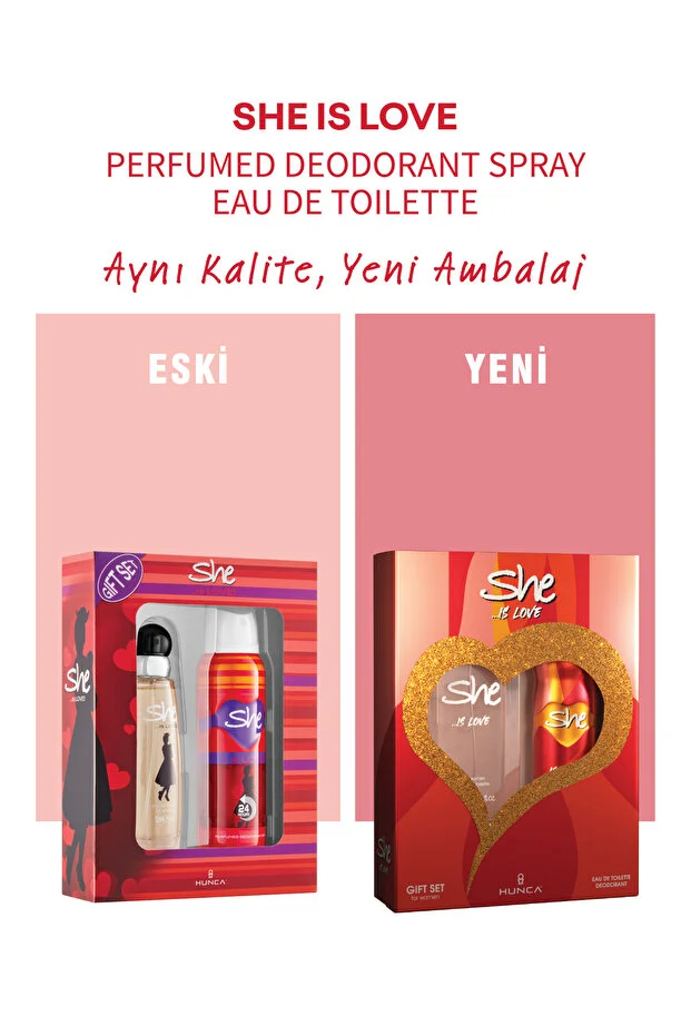 PARFÜM SETİ & İS LOVE EDT KADIN 50ML + DEODORANT SPREY İS LOVE KADIN 150ML