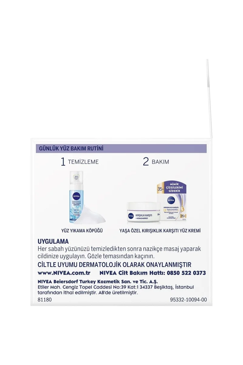 Yüz Bakim Kremi & Kırışıklık Karşıtı & Nemlendirici 35+YAŞ Gündüz Kremi 50ML