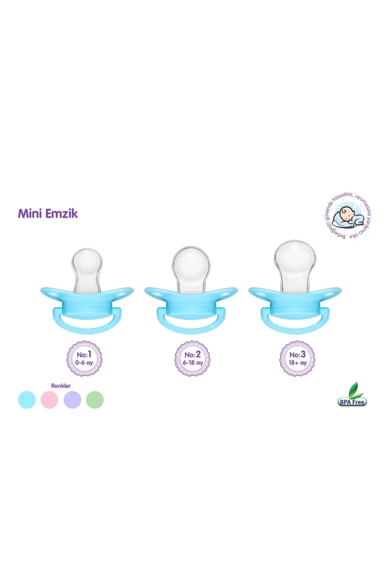 Mini Silikon Damaklı Emzik No:3