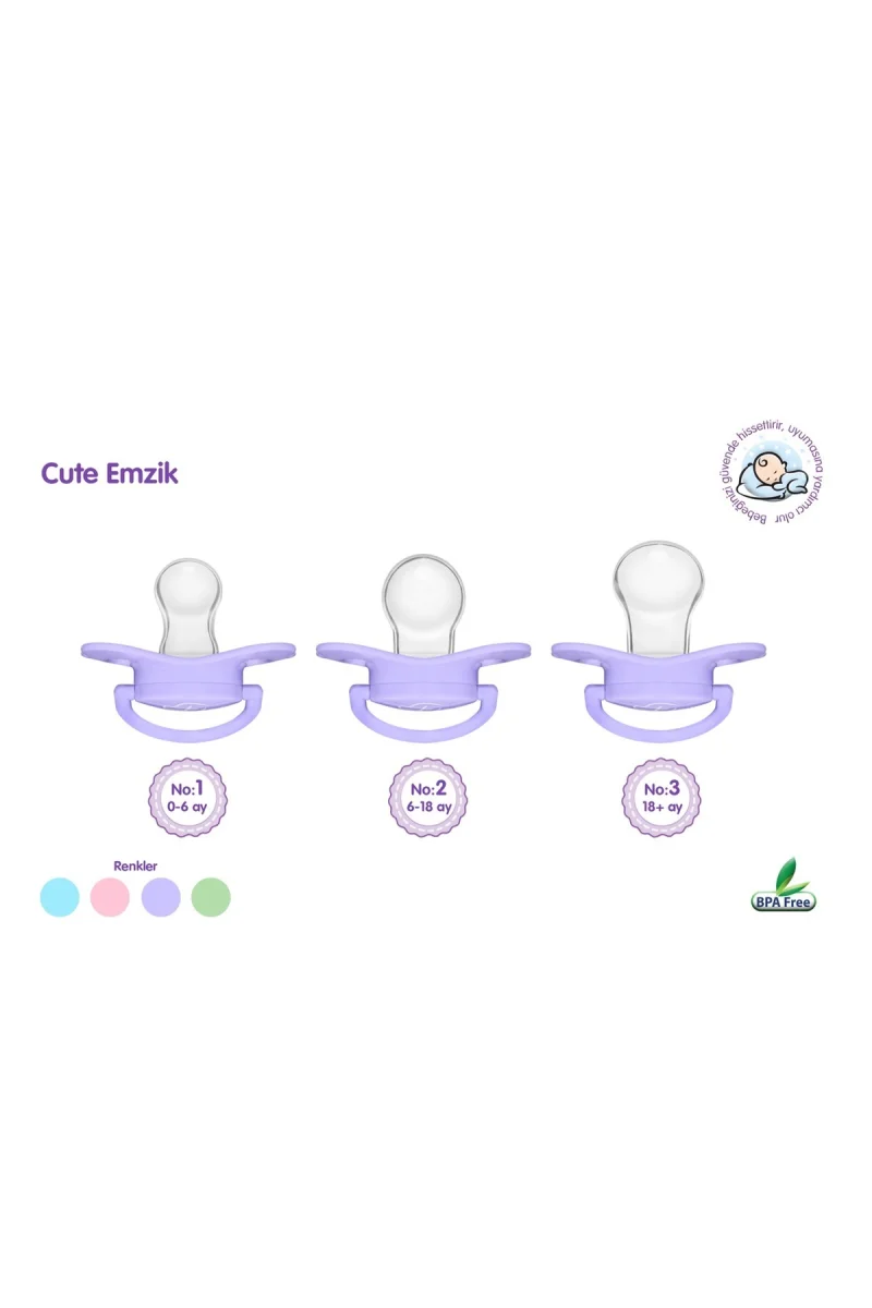 Cute Silikon Damaklı Emzik No:2