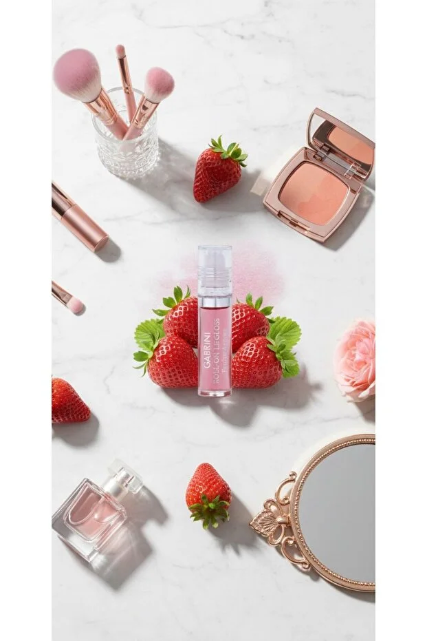 Lip Gloss Ruj & Çilek Aromali Roll On Lip Gloss
