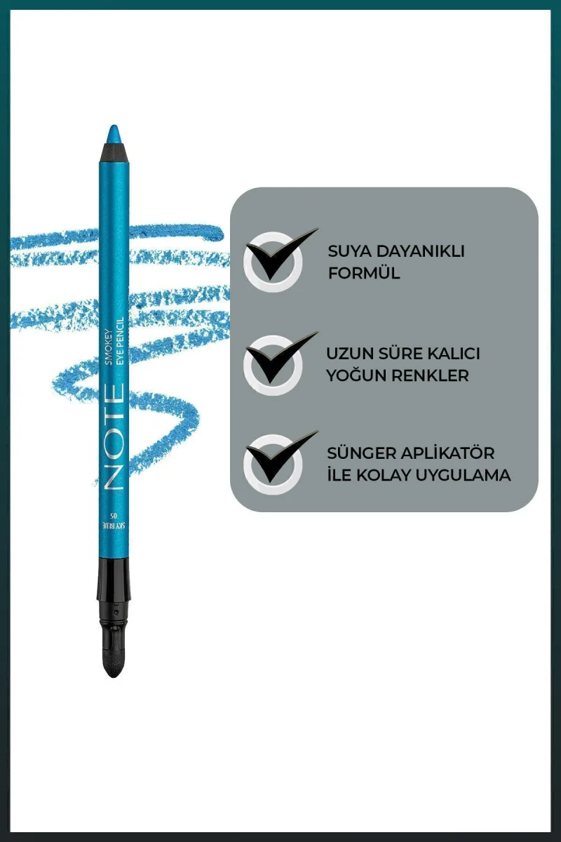 Göz Kalemi & Aplikatörlü Smokey Eye No: 05 Sky Blue Gök Mavisi