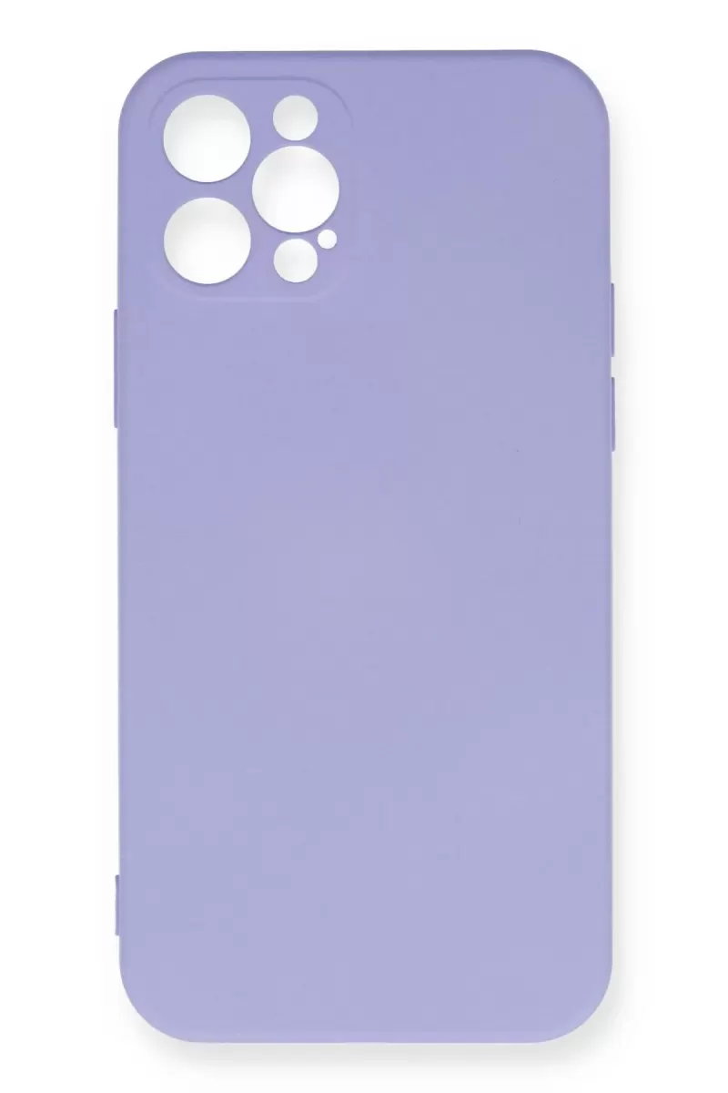 iPhone 12 Pro Max Kılıf Nano içi Kadife Silikon - Lila