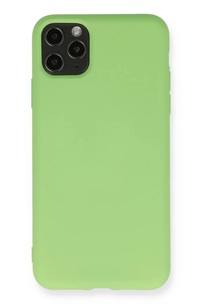 iPhone 11 Pro Max Kılıf Nano içi Kadife Silikon - Yeşil